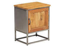 Comodino Bianco con Cassetto,Cassettiera con 1 Cassetti da Letto in legno di teak Cassettiera Camera da Letto Comodino con Cassetto e Scompartimento Aperto 40 x 30 x 50 cm