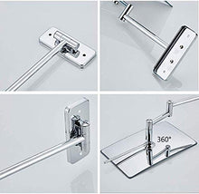 MTXJ Specchio Ingranditore da Parete X3 e Specchio Piatto, Girevole 360 °, Allungabile e Finitura Cromata per Bagno, Spa, Hotel Specchietto da Trucco