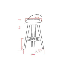 HLQW The Bar Chair Seggiolone del Bar Sgabello Rotating Simple Wood Retro Cotton Cushion (Color : Gray)