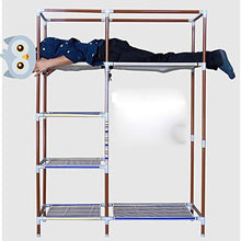 JJZXT Panno di Oxford Armadio Doppio Strato Gabinetto Steel Frame Assembly Gabinetto Armadio Economia Armadio