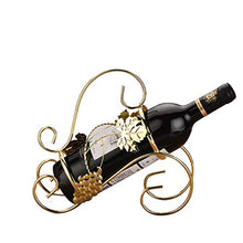 Lxlxq Cremagliera del Vino d'oro in Stile Europeo Cremagliera del Vino Creativo Ornamenti in Ferro battuto retrò Cremagliera per Bottiglie di Vino alla Moda
