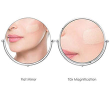 HGXC Specchio da Parete con ingrandimento 10X Specchio da Barba da Bagno Specchio da Bagno Rotante con ingrandimento a Doppia Faccia