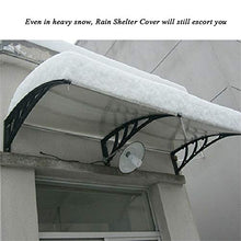 LINGZE Tettoia per Porta Patio Esterno Anteriore Finestra Posteriore Neve Pioggia Portico Ombra Tenda da Sole Riparo Copertura Protettiva per Tetto （Dimensioni: 80 x 200 cm