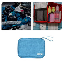 ASFD Borsa portaoggetti Digitale Elettronica da Viaggio Multifunzionale con Tracolla Portatile Blu Lago