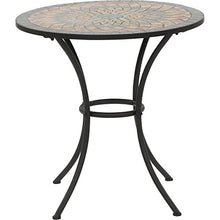 Siena Garden Prato tavola Rotonda, Ferro con Effetto Mosaico, Diametro 70 cm, Multicolore