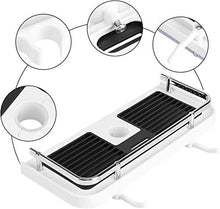 Mensola per Bagno Vassoio/Mensole Angolare per Doccia da Appendere/Altezza regolabile/Adatto per Asta della Doccia 22mm-24 mm/bianco