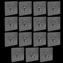 BlueXP 15Pz Gancio Adesivo Forte Adesione Trasparente e Nessuna Traccia Nessuna Perforazione 10Chilo/22lbs per Porte Finestre e Piastrelle