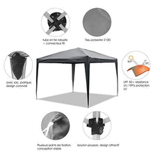 ISE 3x3 Gazebo da Giardino Pieghevole,Robusto,UV50+,Tenda per Giardino/Feste/Campeggio/Festival/Birra/Picnic/Matrimonio,Grigio