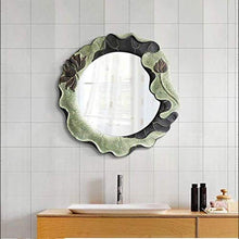 Specchio Specchio da Parete Circolare Smussato Specchio per Trucco Specchio da Barba Decorativo in Resina Specchio da Bagno per Doccia Specchio da Trucco Leggero per Camera da Letto