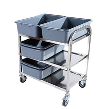WHJ@ Macchina di Servizio Ristorante Multifunzione, Carrello in Acciaio Inox A Tre Strati E Carrello di Servizio, Raccolta Irregolare di Carrozze Ristorante, Auto da Collezione