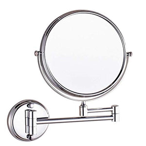 SHY Supporto da Parete per Specchio cosmetico, Specchio per Il Trucco Ingrandimento 3X Specchio cosmetico Specchio da Bagno bifacciale da Barba Rotondo in Camera da Letto