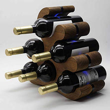 La Galaica | Portabottiglie di design in legno e metacrilato blu | Per 6 bottiglie | 36x13x34 cm.