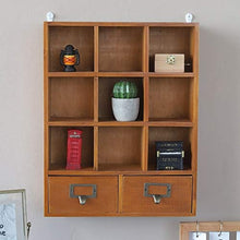 Negozio Hanks' Governo di immagazzinaggio con Nove vani e Due cassetti in Legno massello, Dimensione: 42.5x33.3x10cm Donzy1
