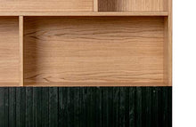 Green Farm - Armadio Chamberledge naturale con porte nere [fsc]