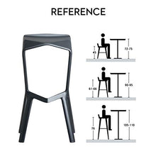 TopJiä Leggero Portatile Bar Seggiolone,Alta qualità Pp Plastica Sgabelli da Bar con Poggiapiedi,personalità Seggiola da Bar,per Caffetterie,Bar,Club,Bar,Balcone,Sedia,Sgabello