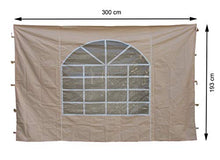 Quick-Star 2 pareti Laterali con Finestra in PVC 300 x 195 cm per Gazebo Sahara 3 x 3 m Parete Laterale Sabbia