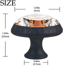 Tiger Orange a strisce nero Pomelli per Porta Set di 4 Pomelli per Mobili Manopole per Cassetti Cucina Armadio Vetro