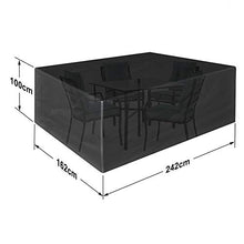 Lvyleaf Copertura della Mobilia, Copertura Impermeabile Giardino Telo Antipolvere per Arredo Esterno, Copertura Tavolo da Giardino, in PVC, per Divano,Tavolo, Sedie, (242x162x100cm)