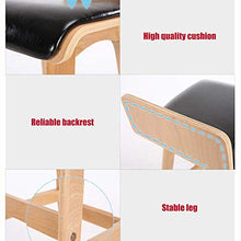 yunyu Sedia Ufficio,Sgabello Alto da Bar in Stile Unico, Altezza 65 cm (25 Pollici), Struttura in Legno massello, Cuscino in Pelle Artificiale, Vernice in Legno, per ristoranti, Bar, caffè, Reception