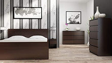 NOXEN Cassettiera M3 70 Wenge, Mobili da camera da letto, Armadietto, tre cassetti, Comodino, per casa, soggiorno, corridoio