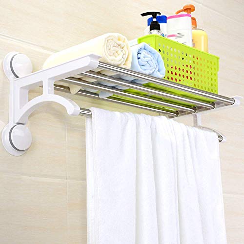 KAISIMYS Portasciugamani da Bagno con Ventosa, portasciugamani a Parete, portasciugamani Autoadesivo con Doppia Barra Acciaio Inossidabile Impermeabile, Cucina