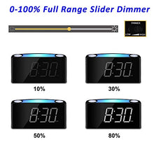 Sveglia da Comodino con Luci Notturne,7” Pollici Schermo LED Luminosità e Dimmer, 2 Porta Caricatore USB,Grande Snooze,Batteria-Backup,Sveglia Forte per Ufficio,Scrivania,Traversine Pesanti,Bambini