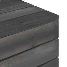 Tidyard Tavoli da Giardino in Pallet 2 pz in Pino Massello Grigio Scuro,Tavolo da Giardino,per Balcone, Giardino o Terrazzo