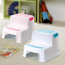 Vaorwne Sgabello Un 2 Gradini per Bambini - Sgabello per Bambini, con Impugnatura Morbida Antiscivolo per Sicurezza Come WC da Bagno Vasino da Allenamento Vasino e Sgabello da Cucina Blu