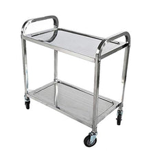 MEI XU Carrelli di Stoccaggio Scaffale - Carrello per Auto da 2 Posate Multifunzione in Acciaio Inossidabile per Auto da Collezione Carrelli di Utilità (Dimensioni : 95 * 50 * 95cm)