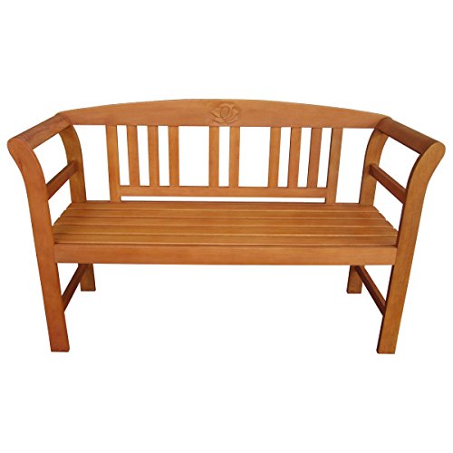 Garden Pleasure Legno Panchina Panca da giardino in legno massiccio mobili da giardino in legno duro braccioli Outdoor