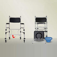 Sedia da Toilette Pieghevole, WC con Sedile Imbottito, Altezza Regolabile, Sedia da Bagno, Doccia, Aiuto alla Mobilità, Sedia per Riabilitazione A