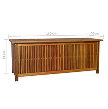 Pissente - Scatola da giardino con fodera, baule da giardino con coperchio, panca da giardino rustica con ampio spazio per cortili, balcone, terrazzo, 150 x 50 x 58 cm