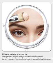 XIAOHUAHUA Riflessioni A Doppio Lato LED A LED Specchio per Trucco per Vanità, Ingrandimento 1X / 10X