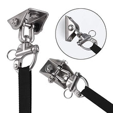 KWOKWEI - Gancio da soffitto Girevole a 360°, in Acciaio Inox, per Poltrona sospesa con Gancio Rimovibile, Robusto Gancio da soffitto, capacità 500 kg, con 4 Viti, per Amaca, Sabbia, Aerial Yoga