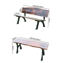 Sedia da giardino per mobili da giardino panchina, Panca da giardino 3 posti anticorrosiva in legno massello, Panchina da picnic con schienale ristorante terrazza, supportare un carico di 1000 libbr