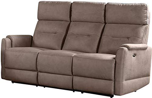 Destock - Divano a 3 posti con Relax elettrico, colore: Beige