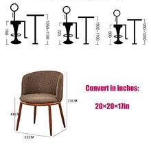 Sedia da ufficio,Tavolo morbido e confortevole Sgabello da bar Altezza della piastra del sedile 65 cm (26 pollici), struttura in legno massello Cuscino in misto cotone e lino, vernice color legno, u