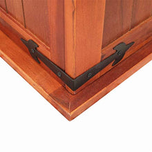 BIGTO - Cassapanca Vintage in Legno di Acacia Massiccio, per Camera da Letto, Armadio, casa, Marrone, 90 x 45 x 40 cm