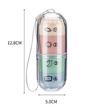 QQDL Pill Box,Portapillole Pill,Pill Organizer,Mattino,Pomeriggio,Sera,Fashion Pill Organizer Pillola da Viaggio Case Medical Pill Box Dispenser per Vitamine Integratori Medicina Box Alta capacità,