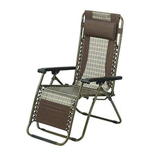 Lettino pieghevole reclinabile – Summer Lunch Break Garden Plaid Lazy – reclinabile portatile a gravità zero