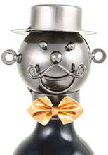 Brubaker Portabottiglie con trattore, autista e cane - oggetto decorativo Trecker Schlepper in metallo - supporto per bottiglia con biglietto di auguri per il vino