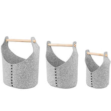 Beliani Cesto Grigio Chiaro Set di 3 SALUR