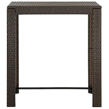 vidaXL Set da Bar da Giardino 5 pz con Cuscini in Polyrattan Marrone