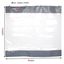 YJFENG Pannello Laterale della Tenda di Ricambio, Tende Impermeabili per Terrazze, Tela Rivestita Blu con Cuciture in PVC Trasparente da 0,5 Mm, per Tettoie, Gazebo