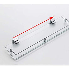 LGR Portaoggetti a Parete per Bagno Doccia Mensola in Vetro Portaoggetti a Parete con Guida in Rame in Vetro temperato Spesso 8 mm