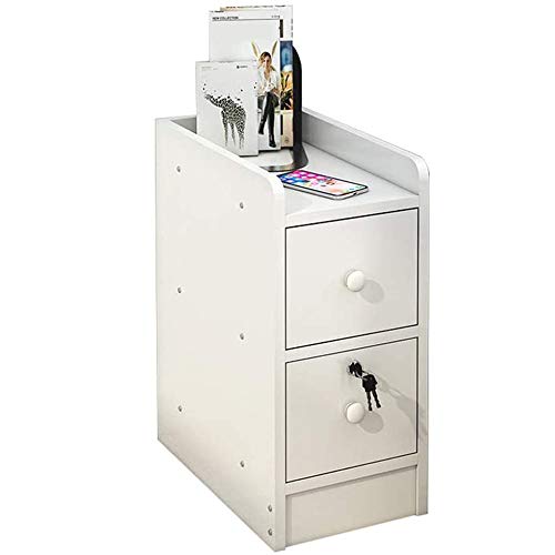 OFAY - Comodino ultra stretto, 20 cm, comodino, camera da letto, soggiorno, guardaroba moderno e minimalista – multifunzione con cassetto