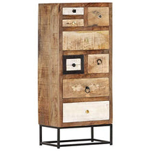 FAMIROSA Cassettiera 45x30x105 cm, in Legno Massello di Recupero