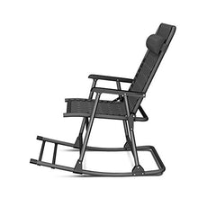 ZHANGYY Sedie a Sdraio per Patio Sedia a Dondolo in Metallo per Patio Esterno, Sedia a Dondolo da Campeggio Pieghevole con Schienale Alto Sedie a Dondolo Moderne con braccioli rigidi, Supporto 400 l