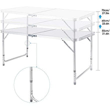 Rund Tavolo da Picnic Regolabile in Alluminio da 1,2 M per Cucina Interna Ed Esterna, Ristorazione, Ristorazione, Buffet E Giardino