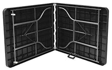 Tavolo da giardino pieghevole Woody per catering, in acciaio, 181 x 75,5 cm, colore: nero